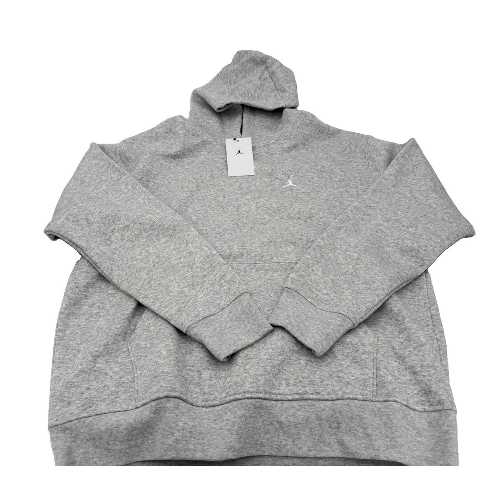 Men's Size Large - Nike Jordan Brooklyn Fleece Hoodie Grey Heather FV7281-050